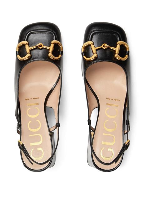 gucci women's baby mid-heel horsebit pumps